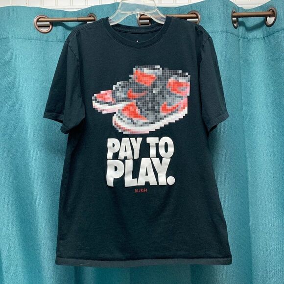 Nike Other - RARE Nike Air Jordan 1 Bred Pay to Play T-Shirt M